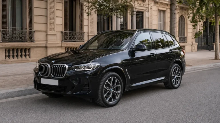 Illustrative black BMW X3 2024 in Barcelona